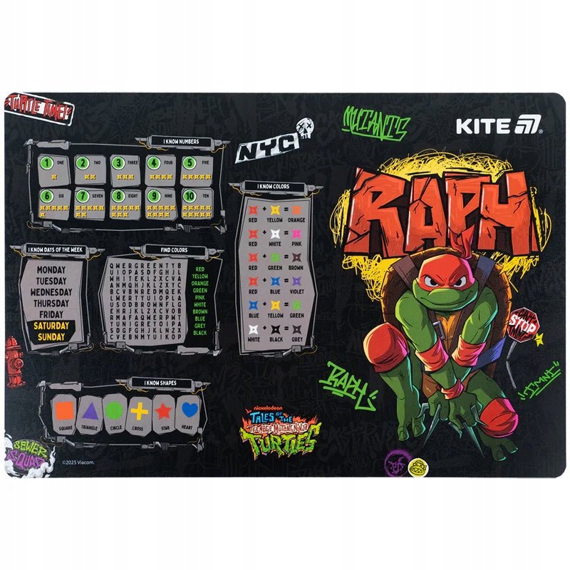 Podkładka na stół do prac plastycznych dla dzieci Ninja Turtles Kite
