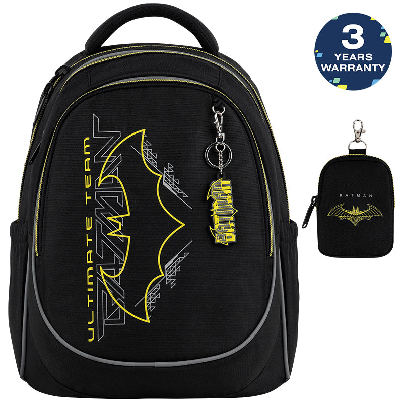 Rucsac școlar ortopedic ușor Kite Batman pentru băieți, negru
