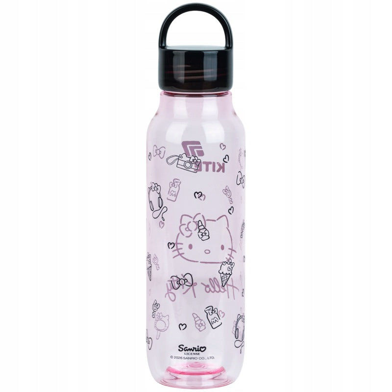Widok z tyłu tritanowej butelki na wodę Kite Hello Kitty 670 ml