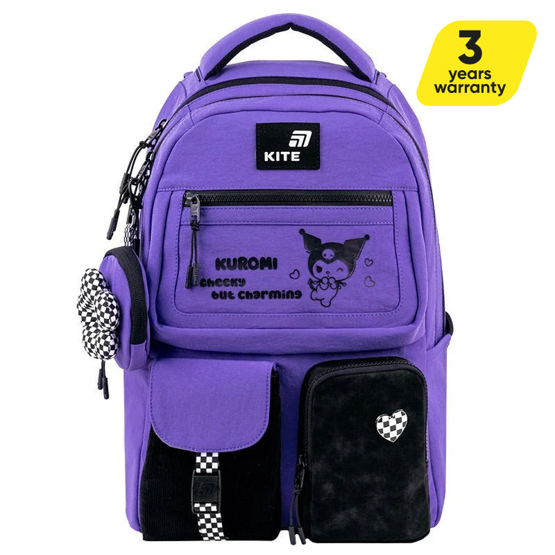 Rucsac școlar violet Kite Kuromi pentru fete 9-12 ani
