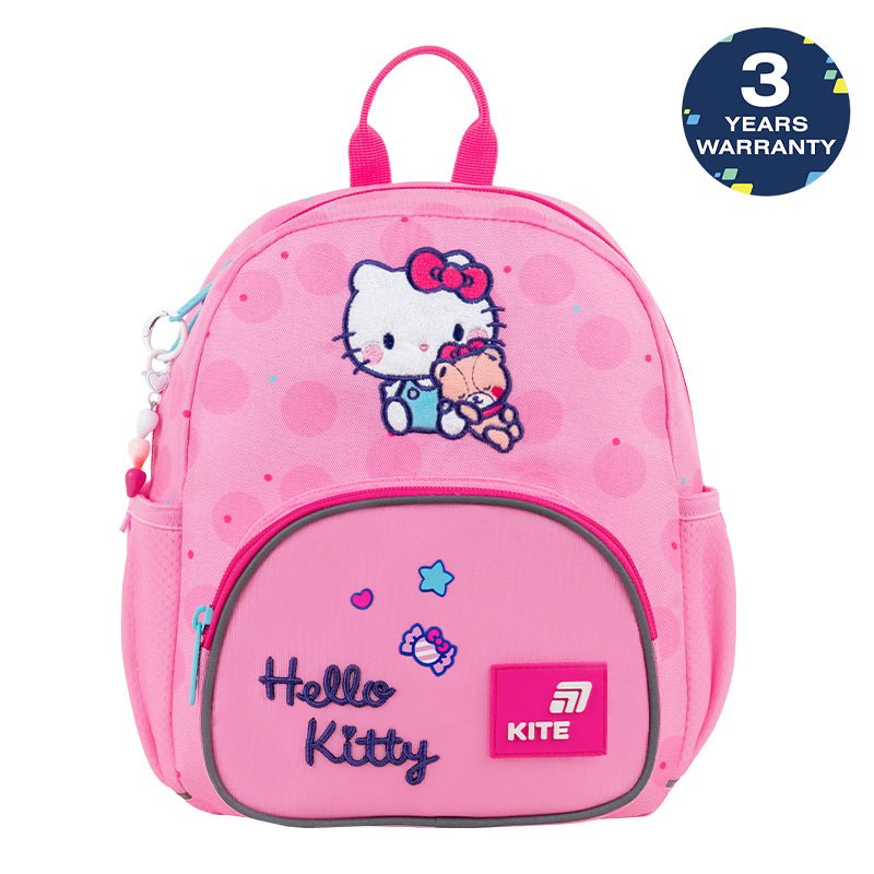 Rucsac preșcolar Kite Hello Kitty pentru fete, roz, cu breloc