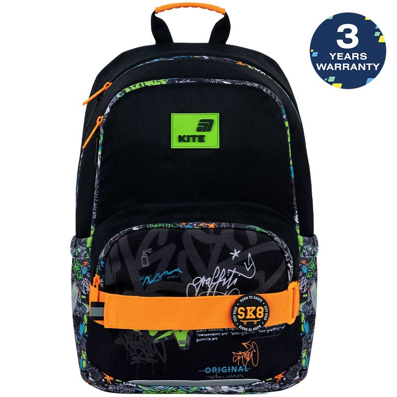 Rucsac școlar ortopedic Kite Street Style pentru băieți cu petice