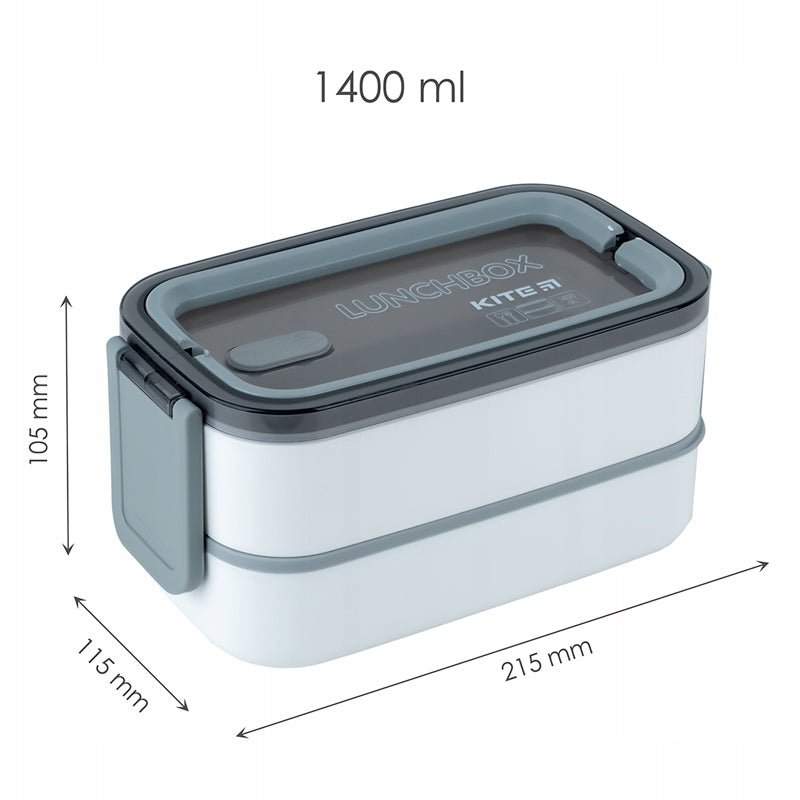 Lunchbox Kite K23-183-1 z wymiarami, kompaktowy pojemnik na śniadanie dla dzieci