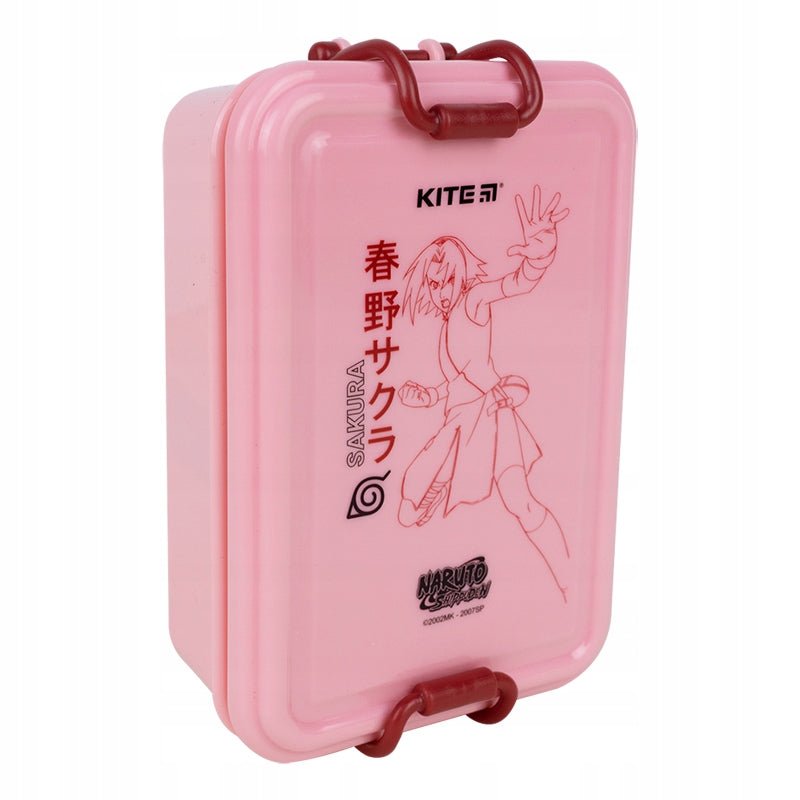 Zamknięty lunchbox NR23-175 Naruto óżowy z nadrukiem, pojemnik na śniadanie dla dzieci Kite