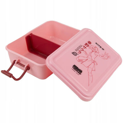 Otwarty lunchbox NR23-175 Naruto różowy z przegródką, pojemnik na śniadanie do szkoły Kite
