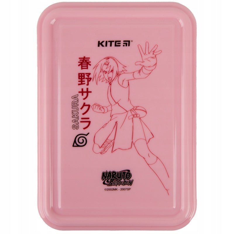 Lunchbox NR23-175 Naruto zamknięty widok z góry, kompaktowy pojemnik na śniadanie Kite