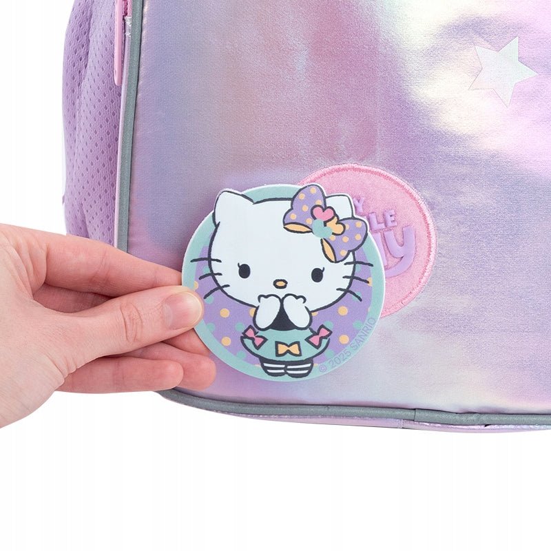 Zestaw naszywek na rzep z brelokiem dla dziewczynek Hello Kitty