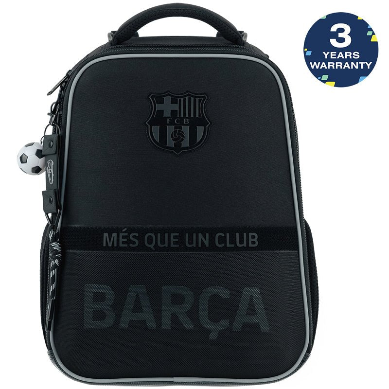 Rucsac școlar ortopedic FC Barcelona Kite pentru băieți, negru
