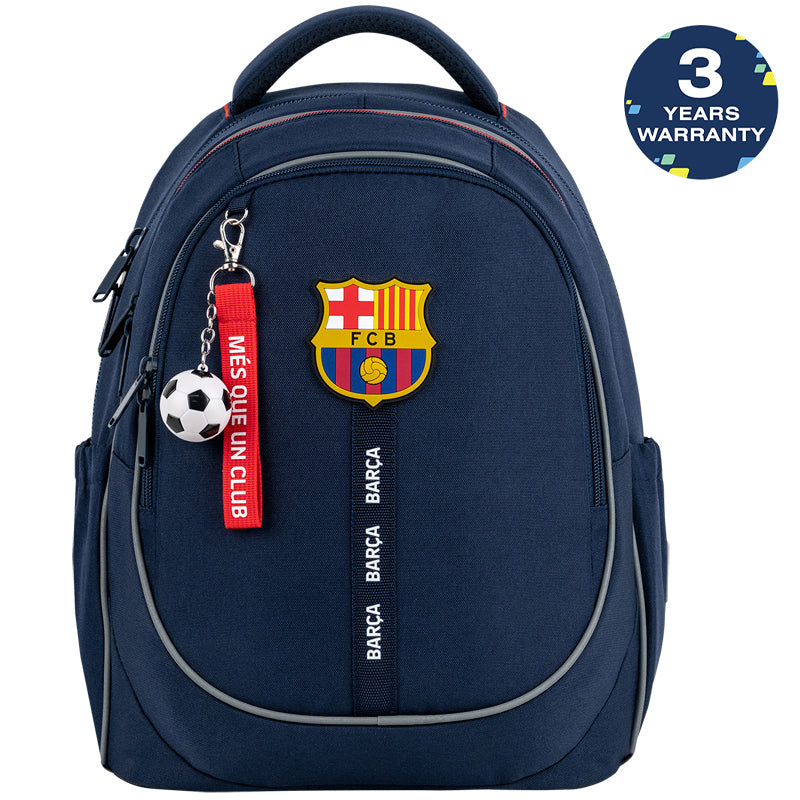 Rucsac școlar ortopedic albastru Kite FC Barcelona pentru băieți
