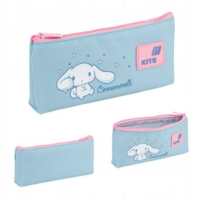 Niebieski piórnik szkolny Kite Cinnamoroll CR26-680 – widok z każdej strony.