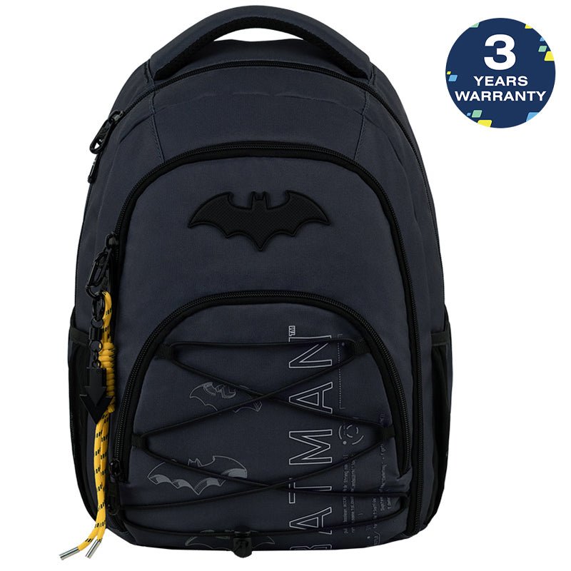 Rucsac școlar ortopedic Kite DC Batman gri pentru băieți, strălucitor