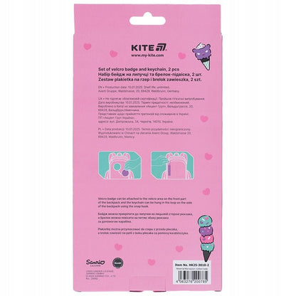 Gadżety Sanrio Kuromi Kite – zapakowany zestaw kreatywny do ozdabiania ubrań i toreb.
