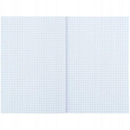 Biały papier w kratkę 80g – wewnątrz 96 kartek notatnika.