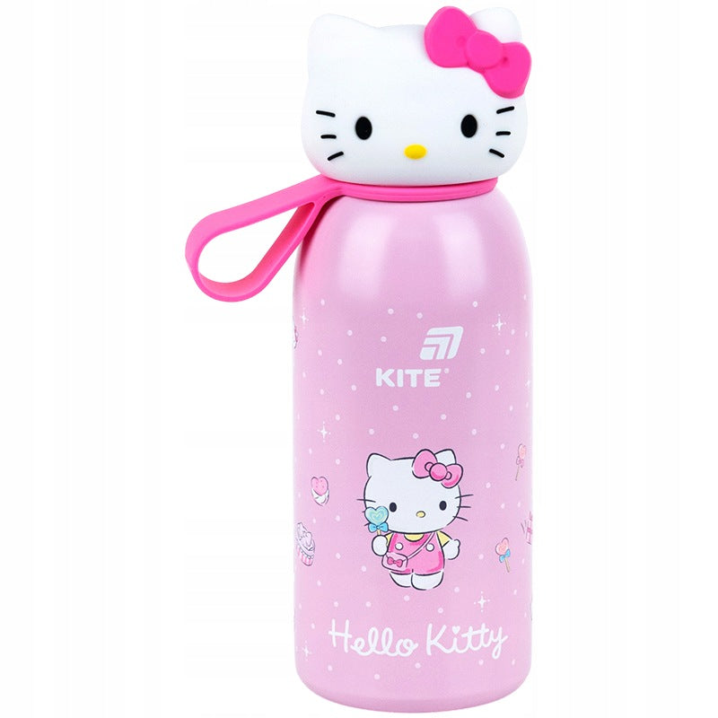 Różowy termos dla dziewczynek 350 ml Kite Hello Kitty ze stali nierdzewnej.