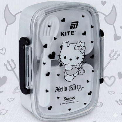 Pojemnik śniadaniowy Kite 750 ml w kolorze szarym z motywem Hello Kitty.