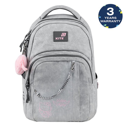 Rucsac elegant pentru școală, Kite Hello Kitty, cu lanț și breloc, 9-12 ani