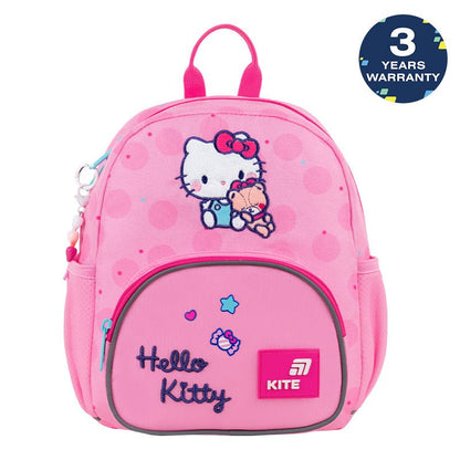 Rucsac preșcolar Kite Hello Kitty pentru fete, roz, cu breloc