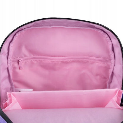 Wnętrze plecaka Kite Kuromi z przegródkami i organizerem