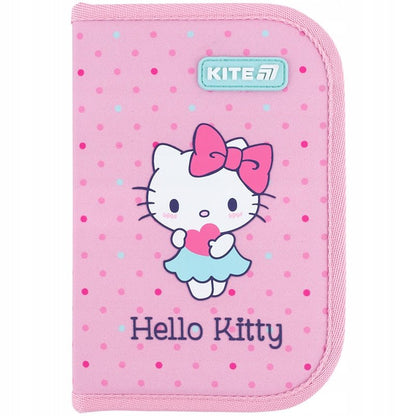 Przedni panel z wypukłym nadrukiem 3D przedstawiającym uroczą postać Hello Kitty w pastelowych barwach.