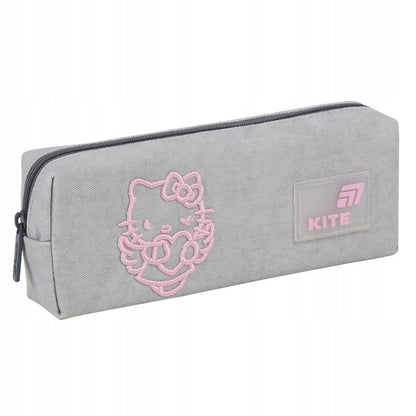 Frontowa strona z grafiką Hello Kitty — modne piórniki dla dziewczynek do szkoły.