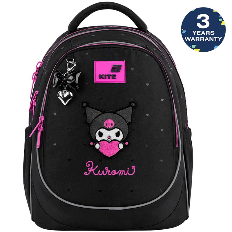 Rucsac ortopedic școlar Kite Kuromi ușor pentru fete, negru