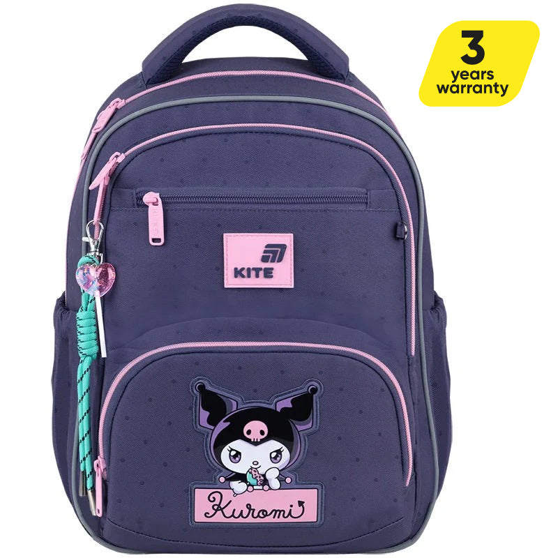 Rucsac școlar ortopedic violet Kite Kuromi pentru fete 6-10 ani