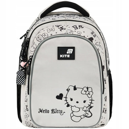 Plecak szkolny Kite Hello Kitty z wypukłym nadrukiem 3D i ozdobnym brelokiem.