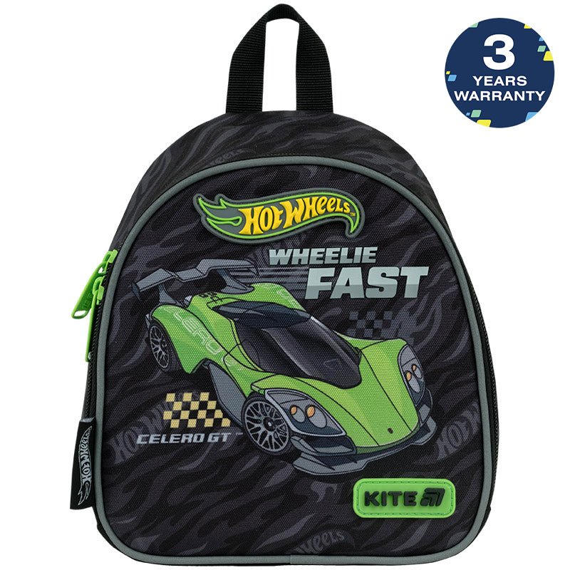 Rucsac preșcolar Hot Wheels Kite pentru băieți cu vârsta cuprinsă între 2 și 5 ani, cu curea de piept