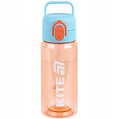 Tritanowa butelka na wodę Kite pomarańczowo-niebieska 600 ml ze słomką do szkoły i na trening