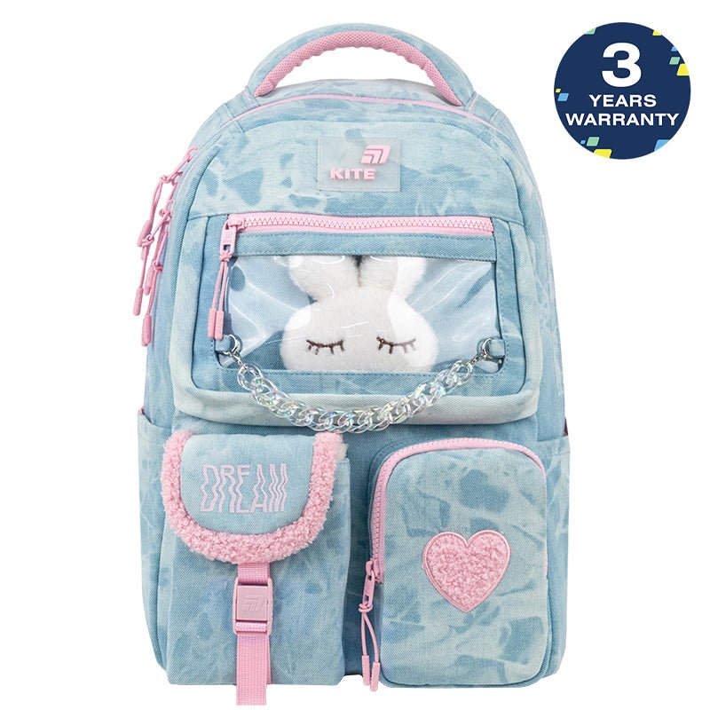 Rucsac școlar pentru fete cu vârste cuprinse între 9 și 12 ani, cu o jucărie Kite Classy&amp;Sassy