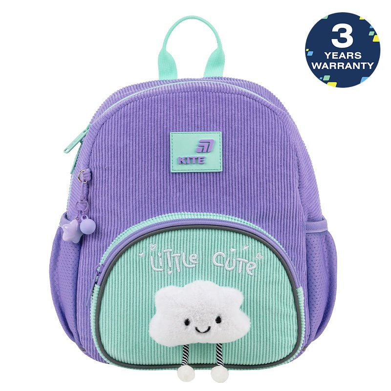 Rucsac preșcolar drăguț Kite Kids pentru fete, cu nor de pluș și breloc