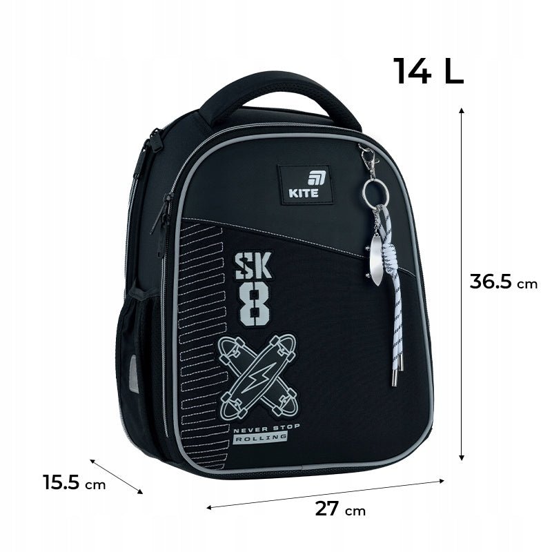 Tornister szkolny Kite Education Skate – regulowane szelki