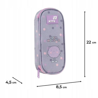 Infografika z dokładnymi wymiarami piórnika saszetki Kite.