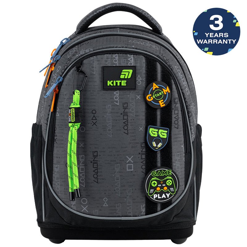 Rucsac școlar ortopedic Kite Good Game pentru băieți cu petice