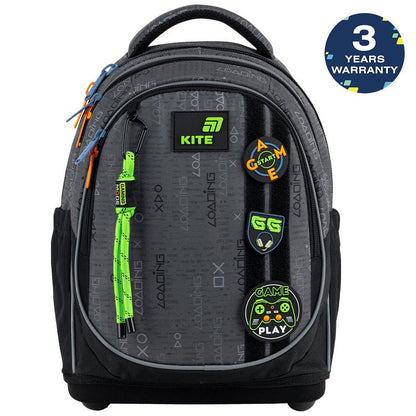 Rucsac școlar ortopedic Kite Good Game pentru băieți cu petice