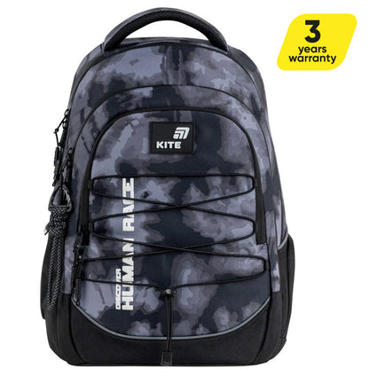 Rucsac școlar Kite Discover AGS gri pentru băieți 9-12 ani cu suport pentru skateboard