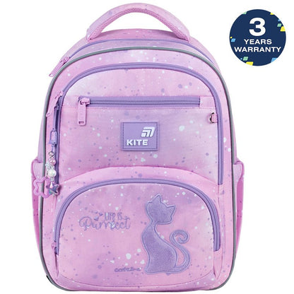 Rucsac Kite Catsline roz cu pisici și reflectorizante pentru fete