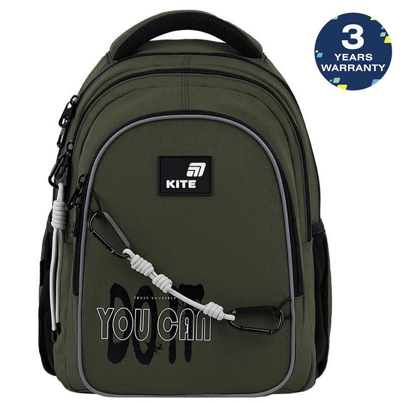 Rucsac școlar ortopedic Kite Trust Yourself verde pentru băieți 9-12 ani