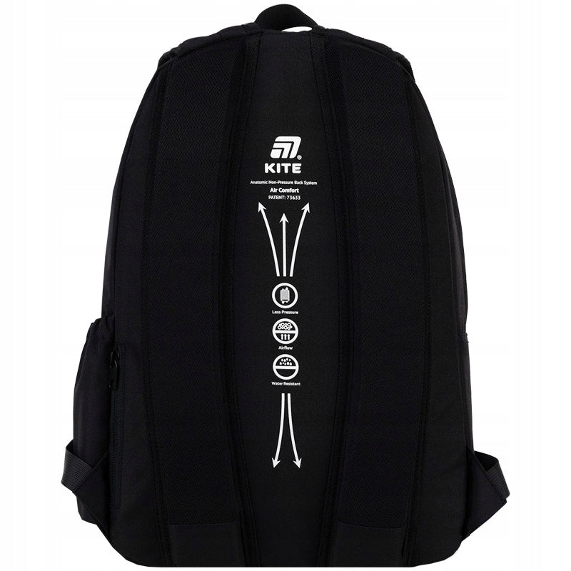 Plecak młodzieżowy Kite Education Teens Black – ergonomiczne plecy Air Comfort