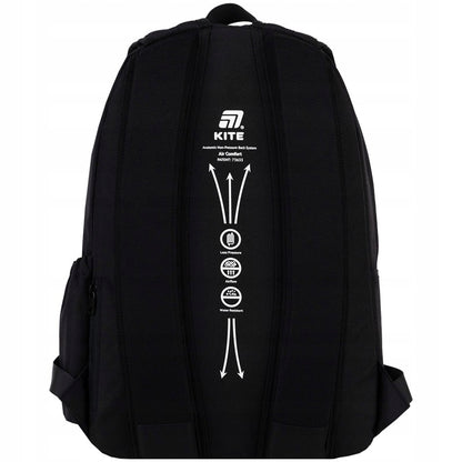 Plecak młodzieżowy Kite Education Teens Black – ergonomiczne plecy Air Comfort