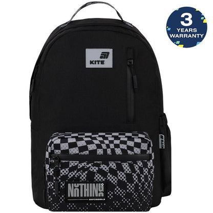 Rucsac școlar negru Kite Education pentru adolescenți Nothing Impossible cu organizator și sistem Air Comfort