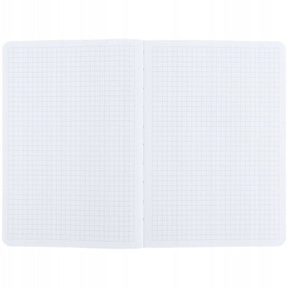 biały papier w kratkę 5x5 mm w notesie A5