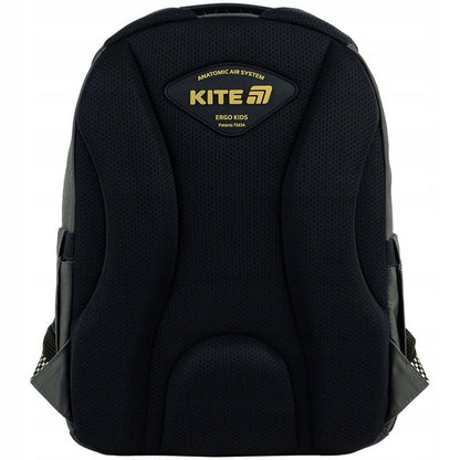 ergonomiczne plecy z systemem ergo kids w szarym plecaku szkolnym