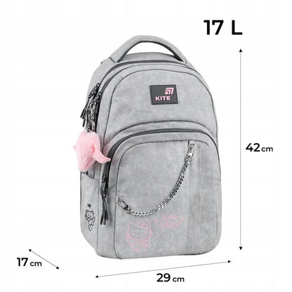 plecak Kite Hello Kitty z widocznymi wymiarami i proporcjami