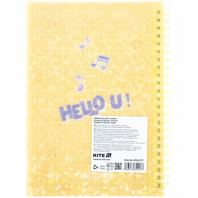 Holograficzny notes szkolny Studio Pets Kite.