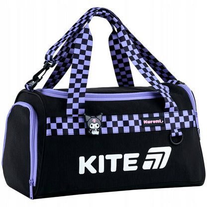 Torba czarna sportowa Kuromi Kite dla dziewczynek na WF