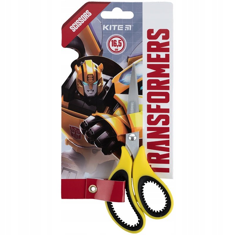 Nożyczki dla dzieci szkolne gumowe 16,5cm Transformers KITE