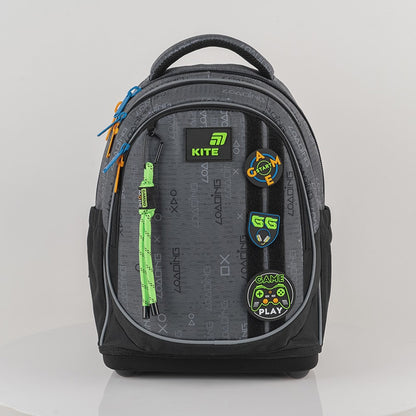 Rucsac școlar ortopedic Kite Good Game pentru băieți cu petice