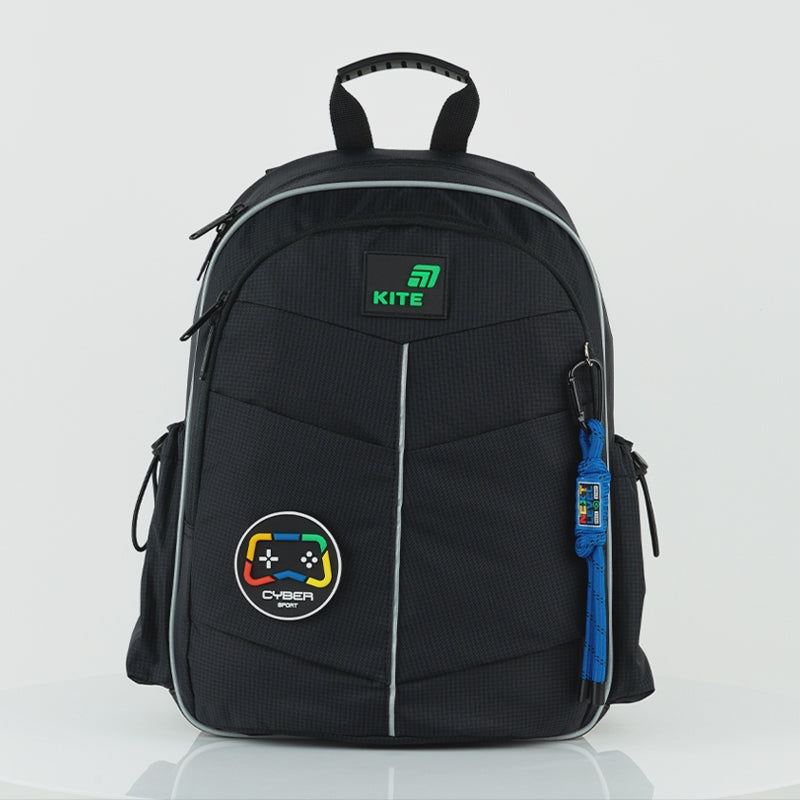 Rucsac școlar ortopedic Kite Cyber ​​pentru băiat cu vârsta cuprinsă între 6 și 8 ani, cu petic cu velcro