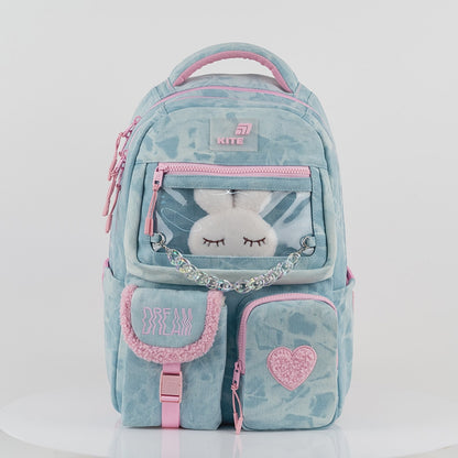 Rucsac școlar pentru fete cu vârste cuprinse între 9 și 12 ani, cu o jucărie Kite Classy&amp;Sassy